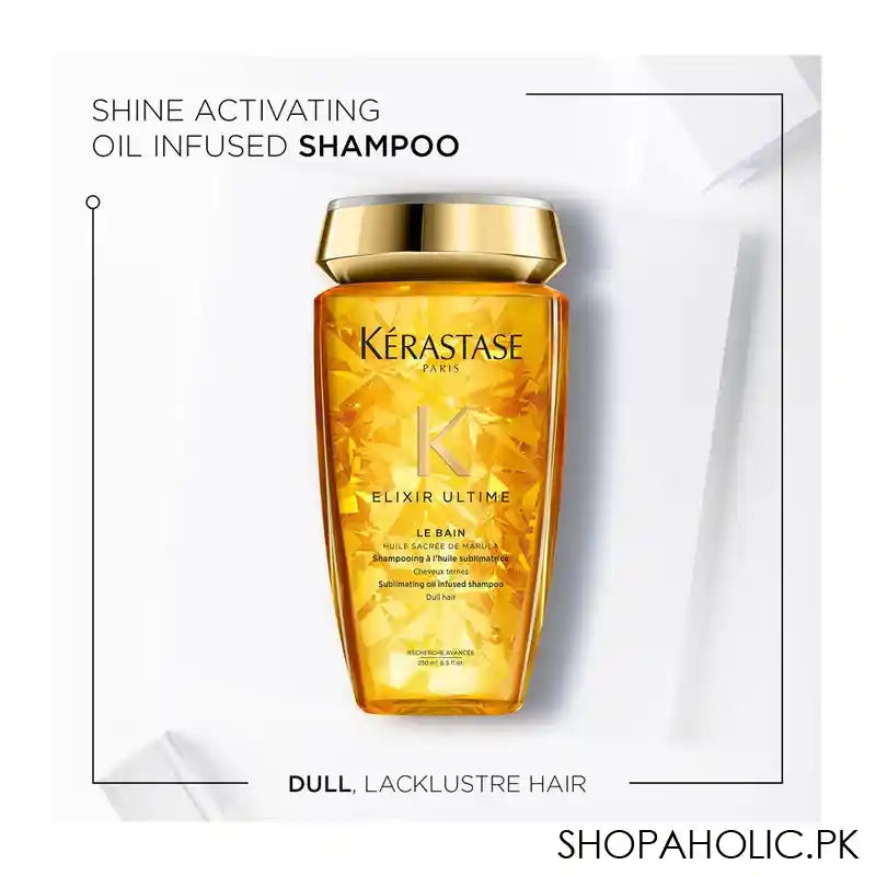 Kerastase Elixir Ultime Le Bain Shampoo, For Shine and Nourishment, 80ml - Image 3