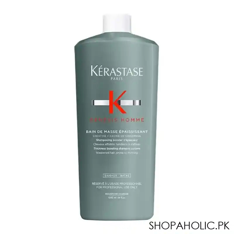 Kerastase Genesis Homme Bain De Masse Epaississant Thickness Boosting Shampoo, For Thinning and Weak Hair, 1000ml - Main Image