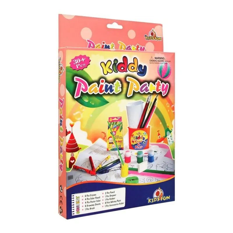 kids fun kiddy paint party set, 30+ pieces main image