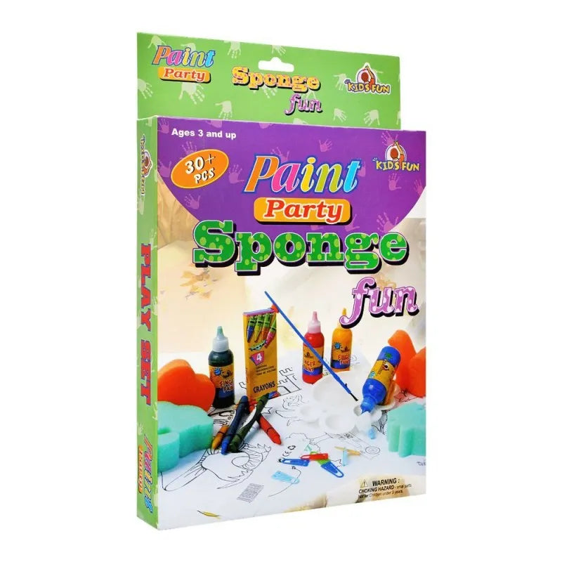 kids fun paint party sponge fun set, 30+ pieces main image