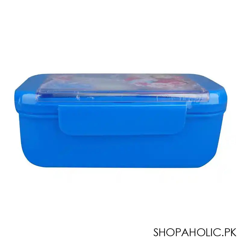 Kids Lunch Box, Spoon & Fork, Blue, 6.5in (H) x 3.1in (W) x 2in (D), 0339Kt - Image 3