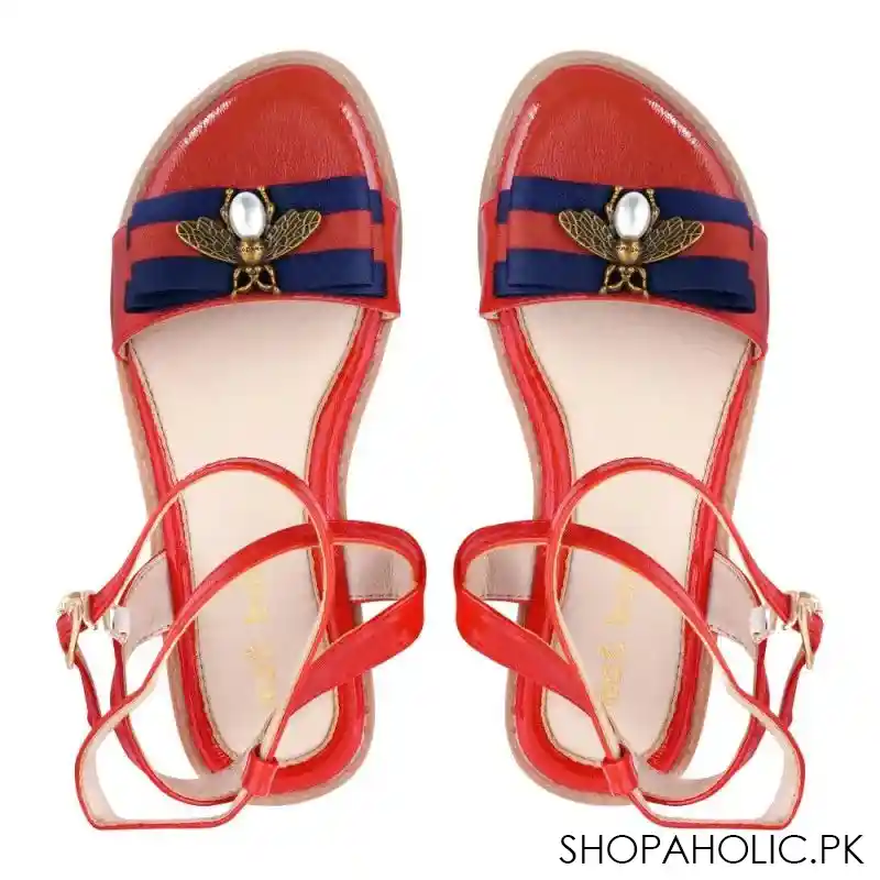 kid's sandals, for girls, red, ak 53 main image