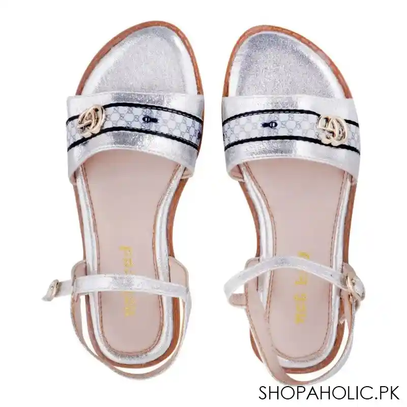 kid's sandals, for girls, silver, ak 55 main image