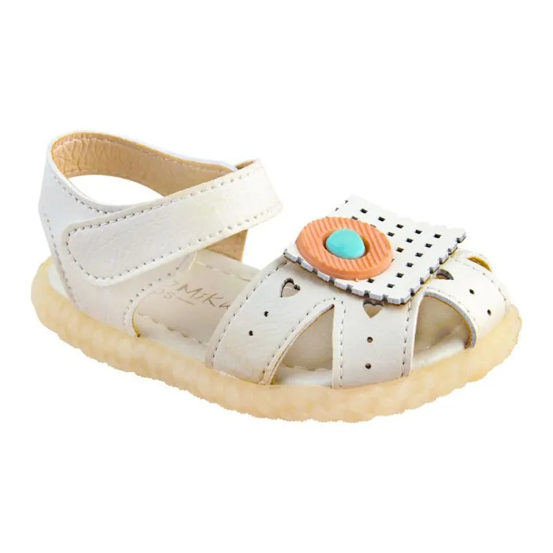 kids sandals with light, for girls, 8808 7, beige image2