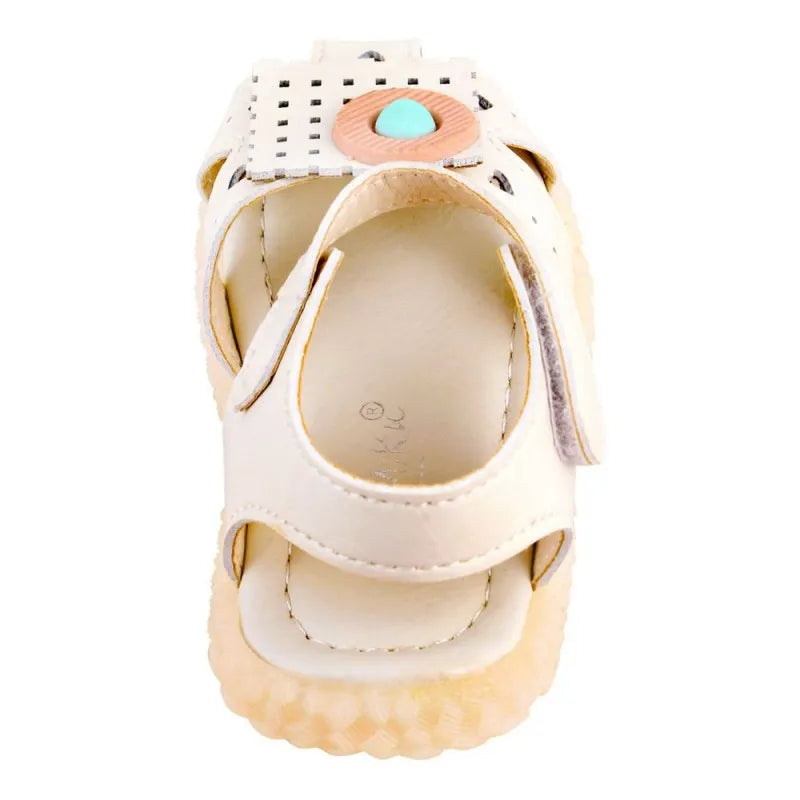 kids sandals with light, for girls, 8808 7, beige image4