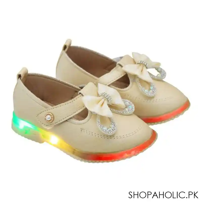 kids sandals with light, for girls, a06, golden main image