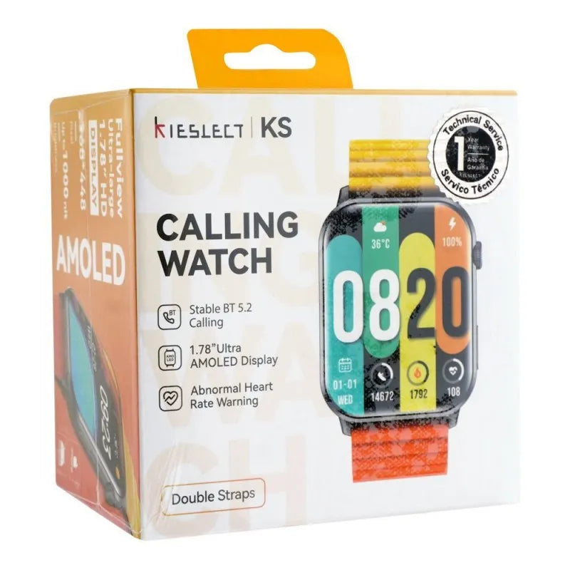 kieslect men's ks calling watch black, 2 straps, yft2031eu image5