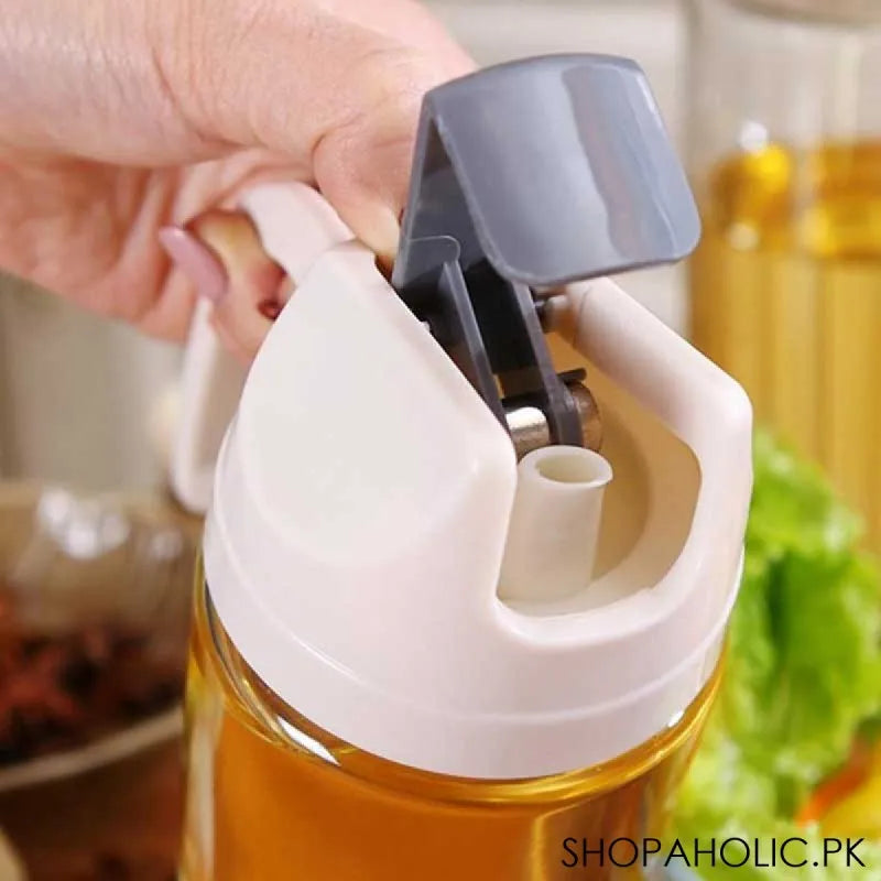 king style oil bottle dispenser with automatic cap and stopper image3