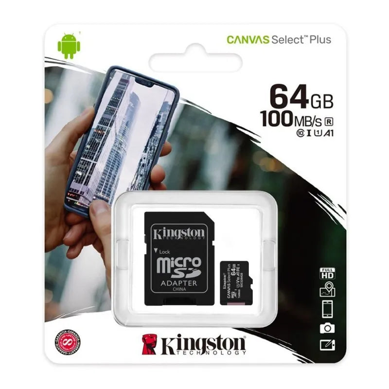 kingston 64gb microsd card 100mb/s canvas select plus, class 10 image2