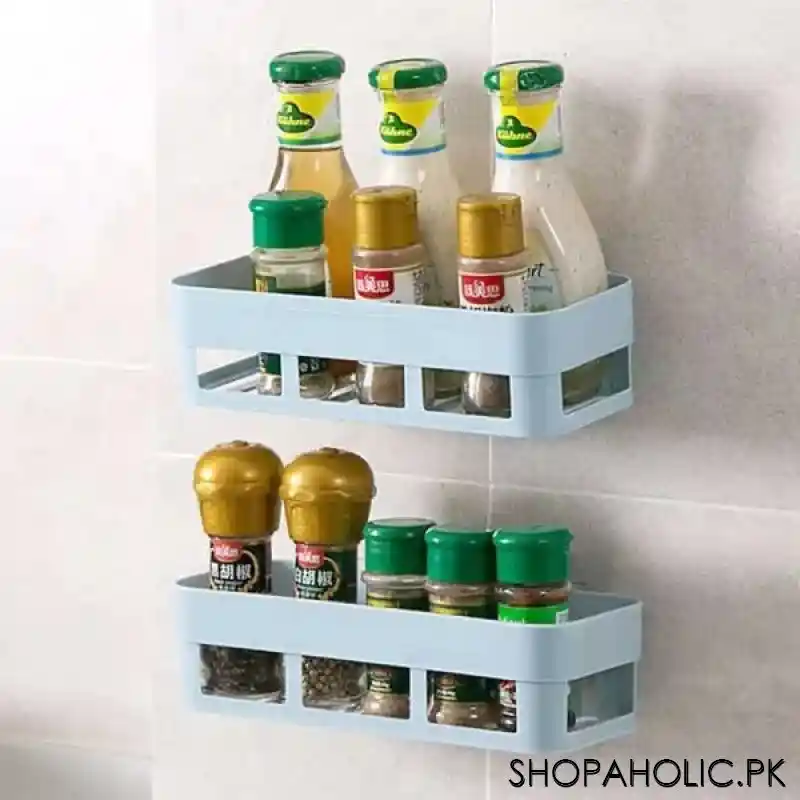 kitchen and bathroom storage shelf rack screwless image3