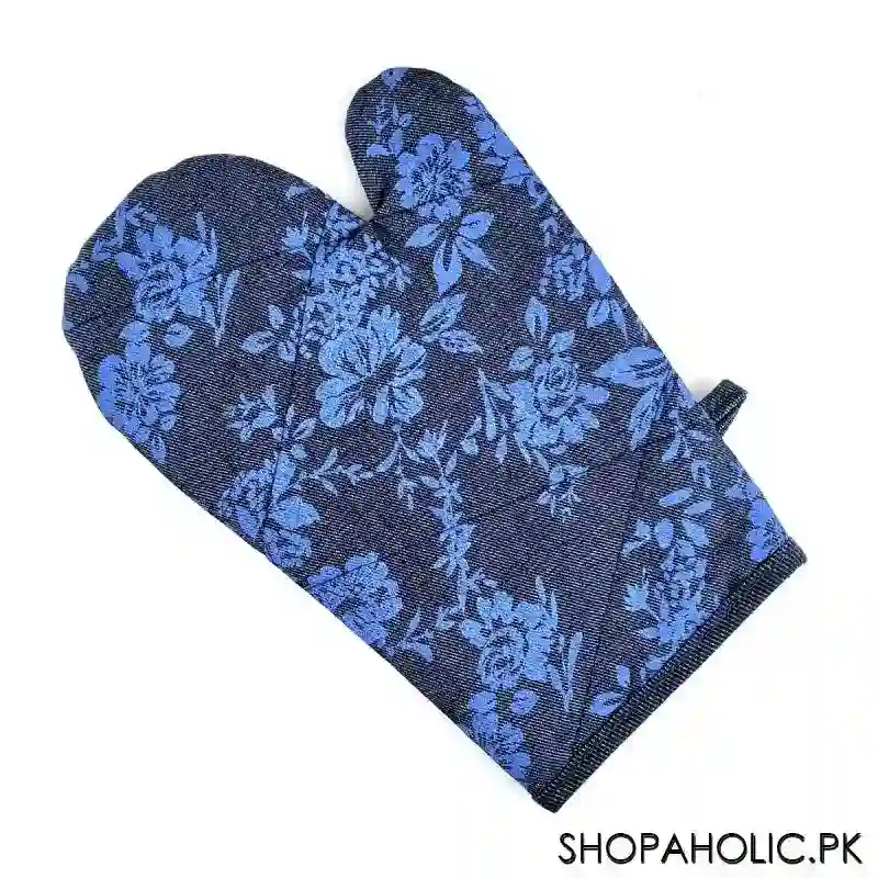 kitchen denim oven glove 1pc main image