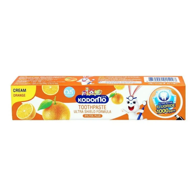 kodomo ultra shield formula cream toothpaste, orange, 40g main image