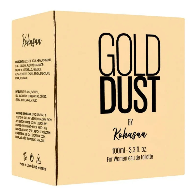 kohasaa gold dust for women eau de toilette, fragrance for women, 100ml image2