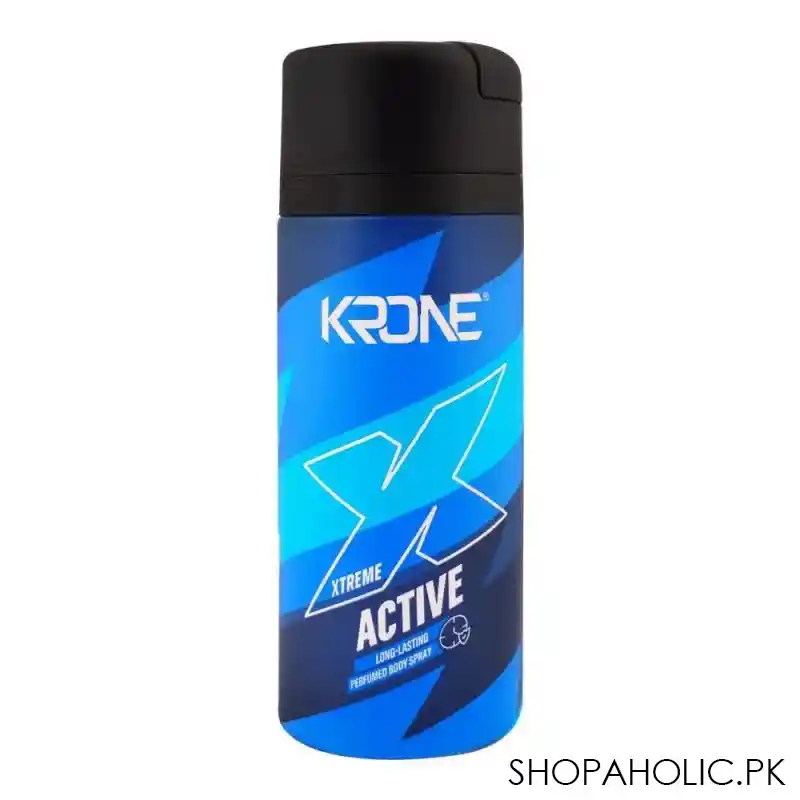 krone xtreme active long lasting body spray, for men, 150ml main image