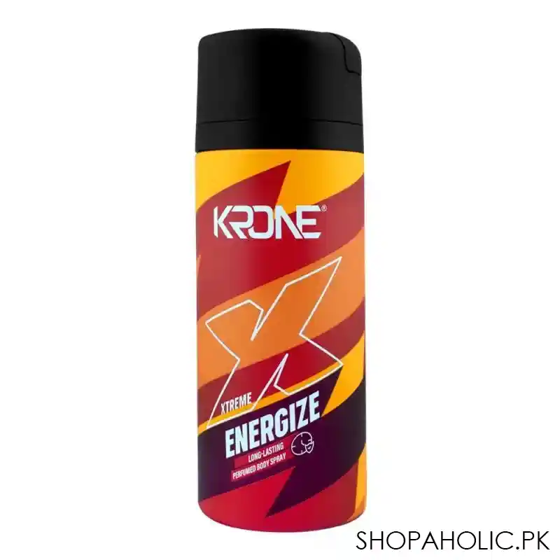 krone xtreme energize long lasting body spray, for men, 150ml main image