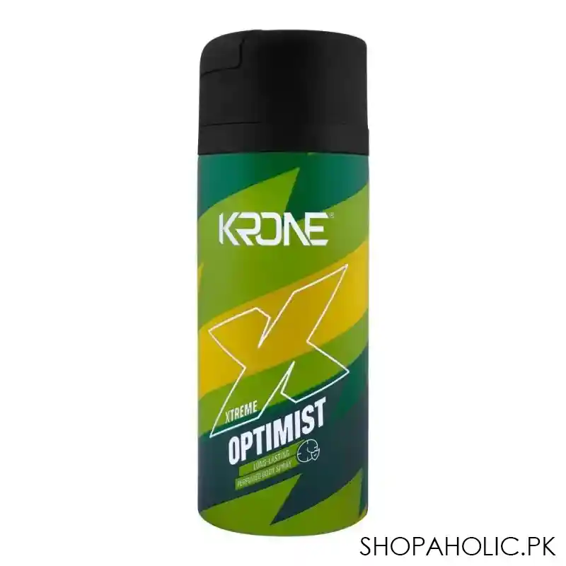 krone xtreme optimist long lasting body spray, for men, 150ml main image