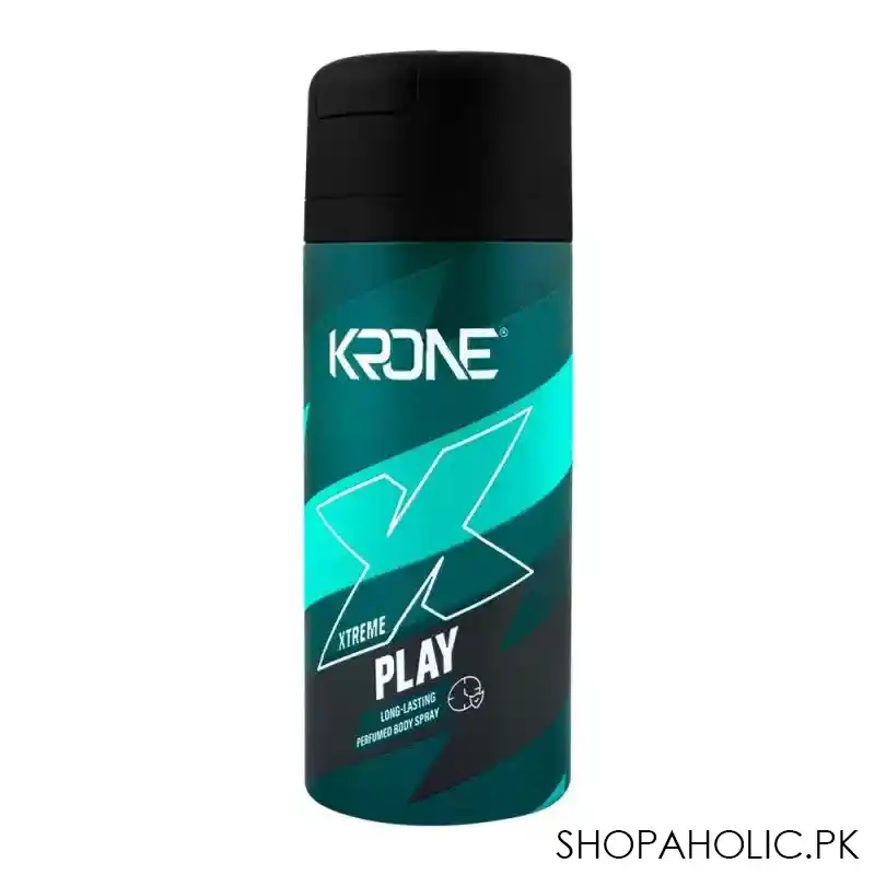 krone xtreme play long lasting body spray, for men, 150ml main image