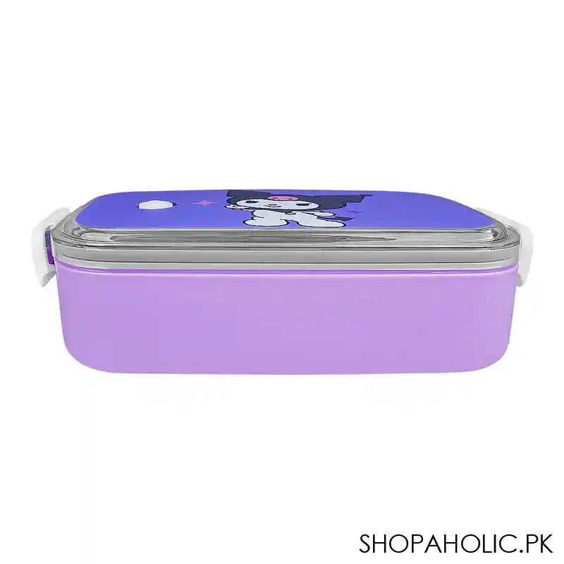 Kuromi Stainless Steel Seal Insulated Lunch Box, Purple, 6.3in (H) x 3in (W) x 2in (D), Tq29-29 - Image 4