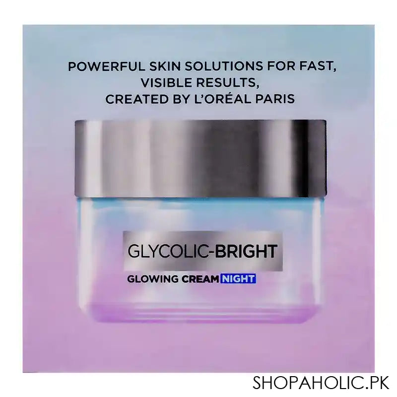 L'Oreal Paris Glycolic-Bright Glowing Night Cream, 50ml - Main Image