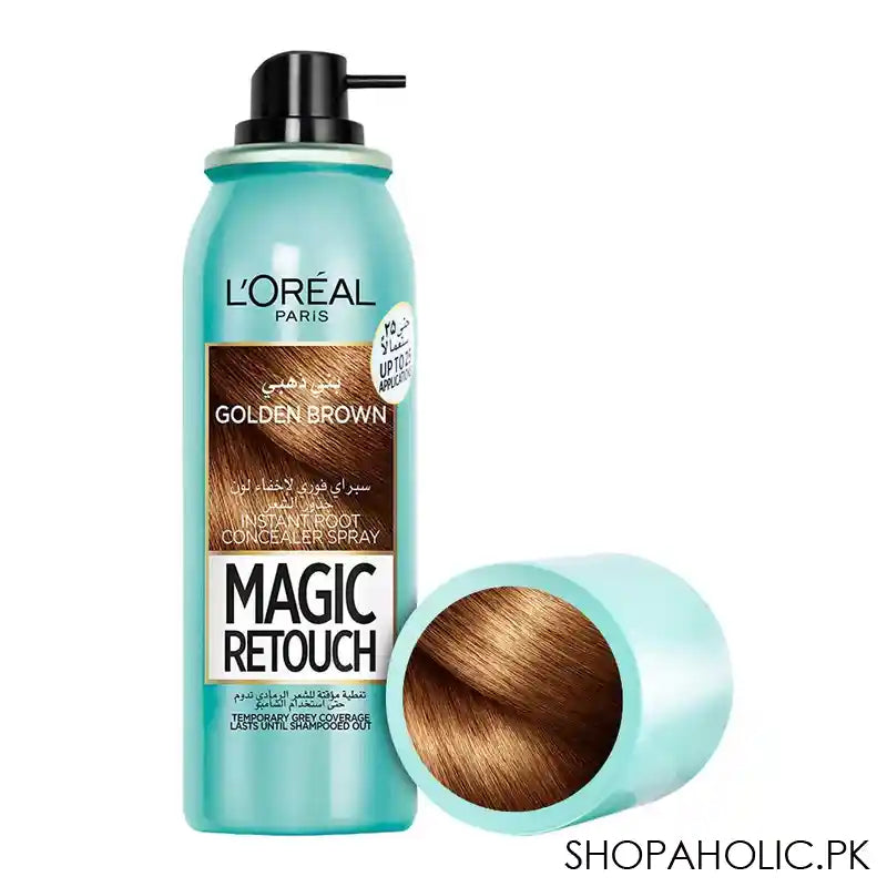 L'Oreal Paris Magic Retouch Instant Root Concealer Spray, Golden Brown, 75ml - Main Image