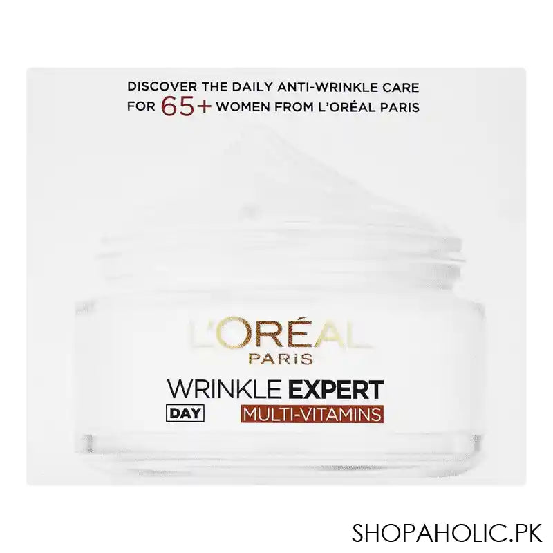 L'Oreal Paris Wrinkle Expert Multi-Vitamins Anti-Wrinkle Strengthening Care Day Cream, For 65 Plus Years, 50ml - Image 2