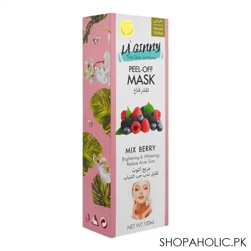 la ginny mix berry peel of mask, brightening & whitening, 100ml image2