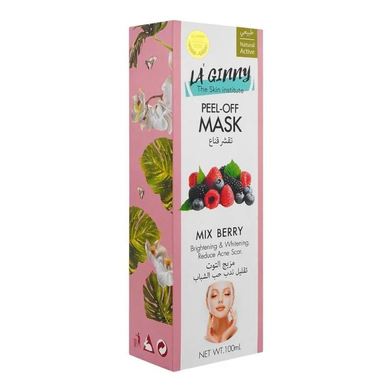 la ginny mix berry peel of mask, brightening & whitening, 100ml image2