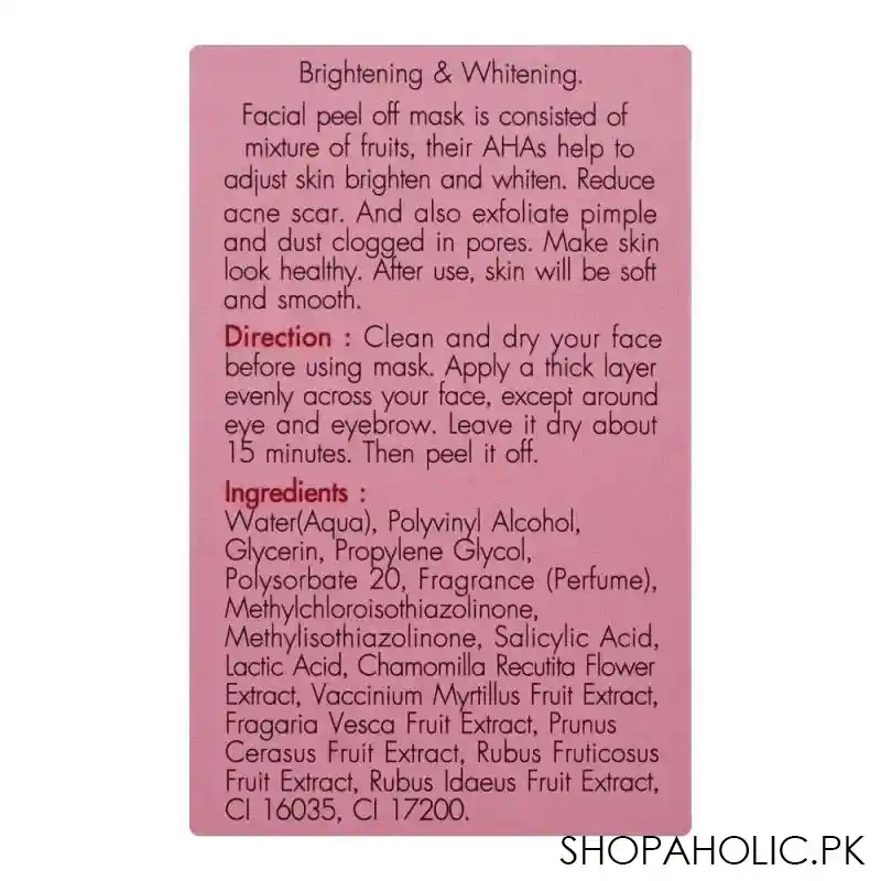 la ginny mix berry peel of mask, brightening & whitening, 100ml image4