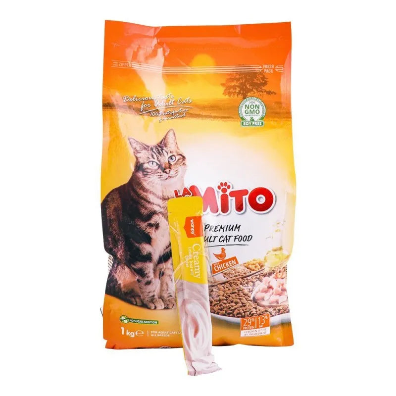 la mito chicken adult cat food, 1kg main image