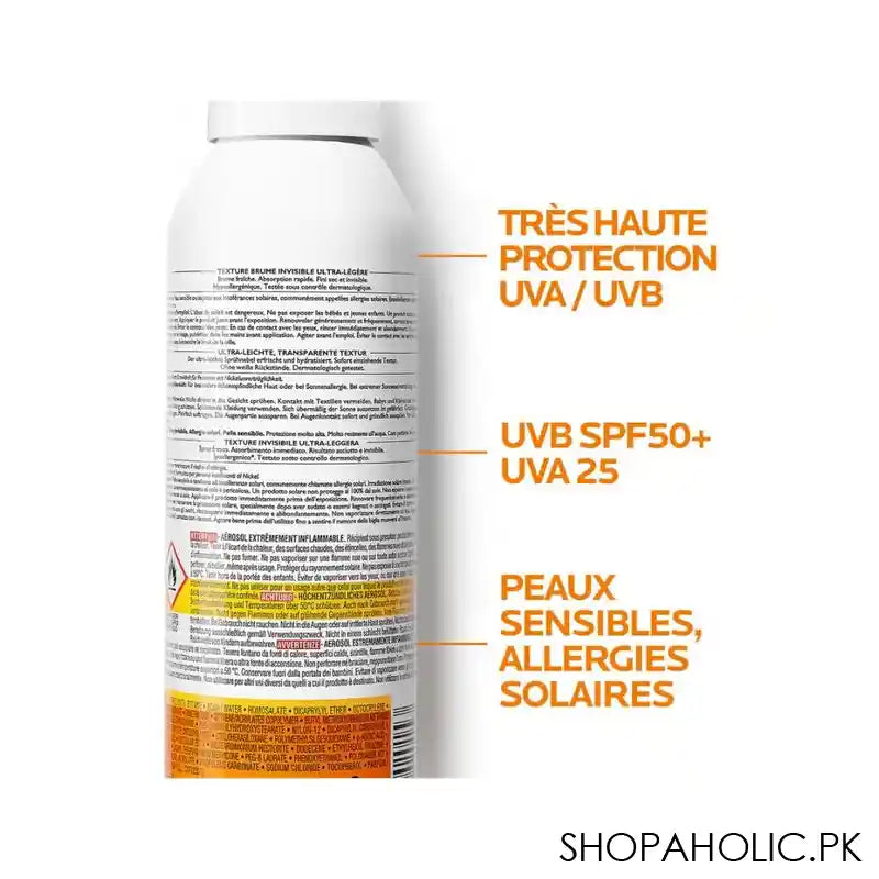 La Roche-Posay Anthelios Ultra Light Invisible Spray Waterproof Sunscreen With SPF50+, For Sensitive Skin, 200ml - Image 3