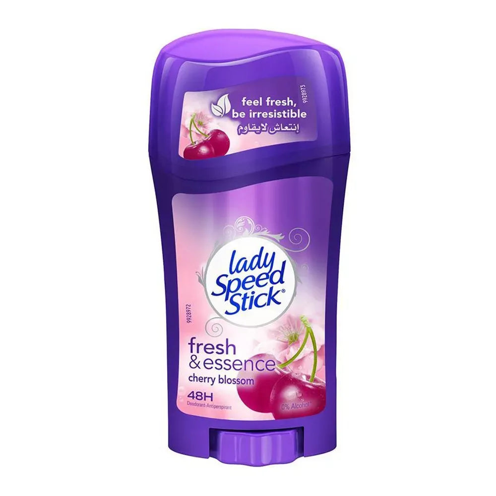 lady speed stick fresh & essence cherry blossom deodorant stick, for women, 65g main image