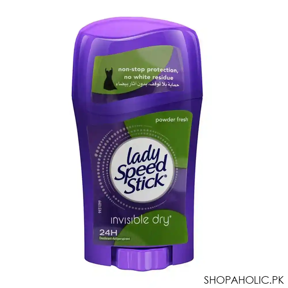 lady speed stick invisible dry powder fresh deodorant stick, for women, 40g main image