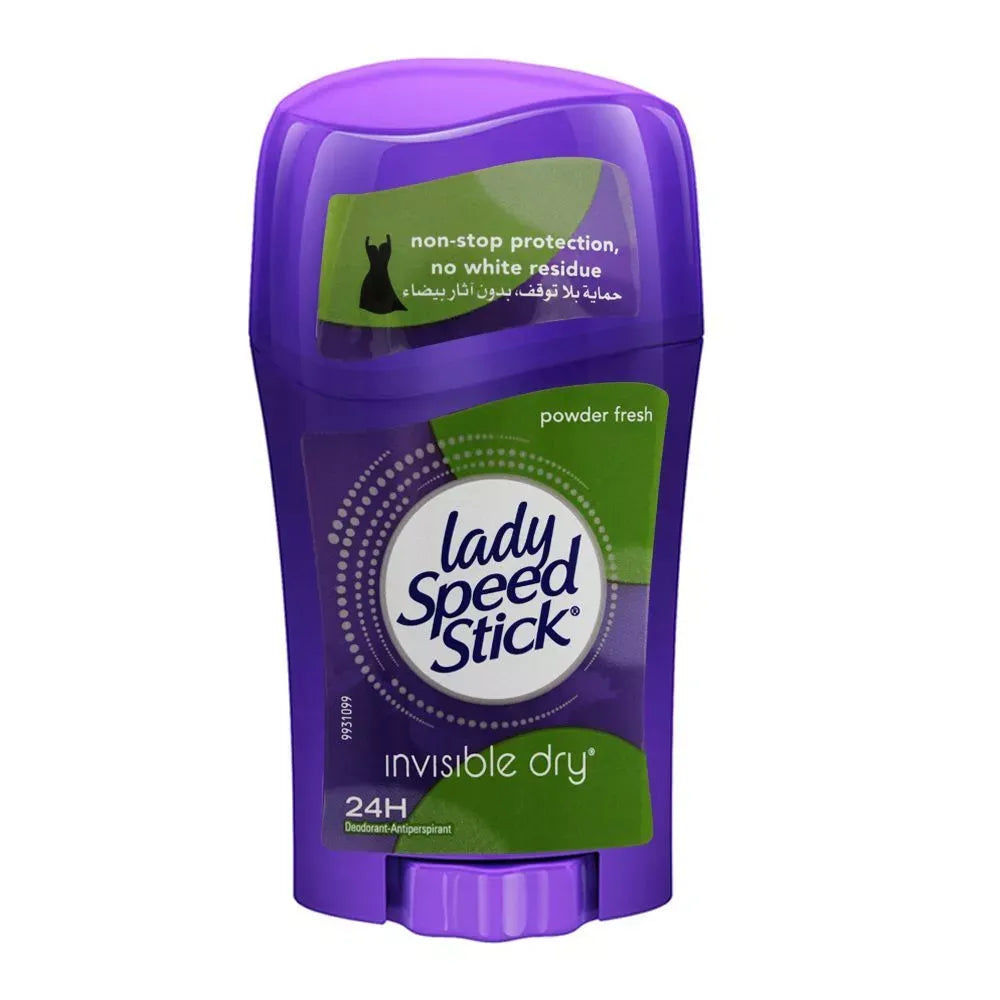 lady speed stick invisible dry powder fresh deodorant stick, for women, 40g main image