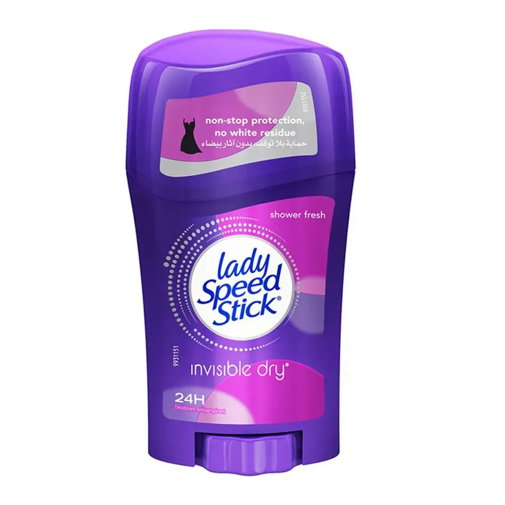 lady speed stick invisible dry shower fresh deodorant stick, for women, 40g main image