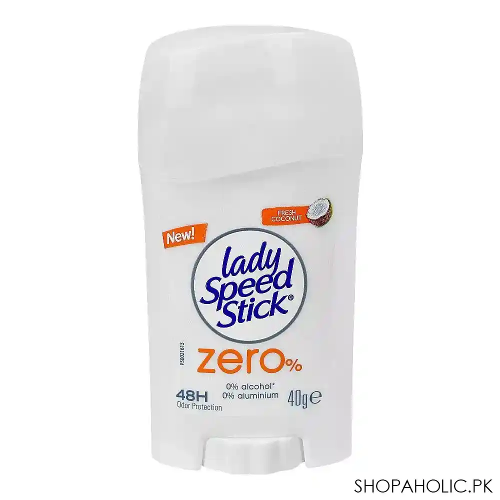 lady speed stick zero% fresh coconut deodorant, for women, 40g main image