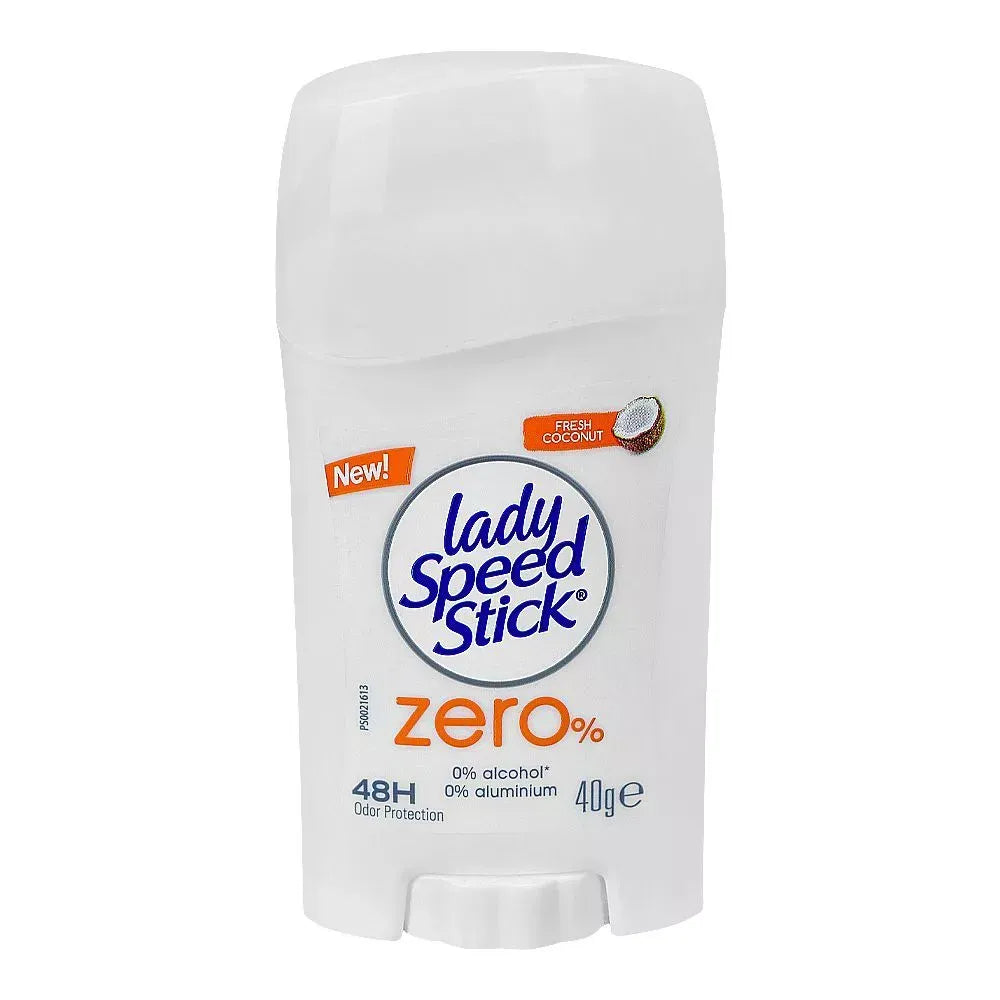 lady speed stick zero% fresh coconut deodorant, for women, 40g main image