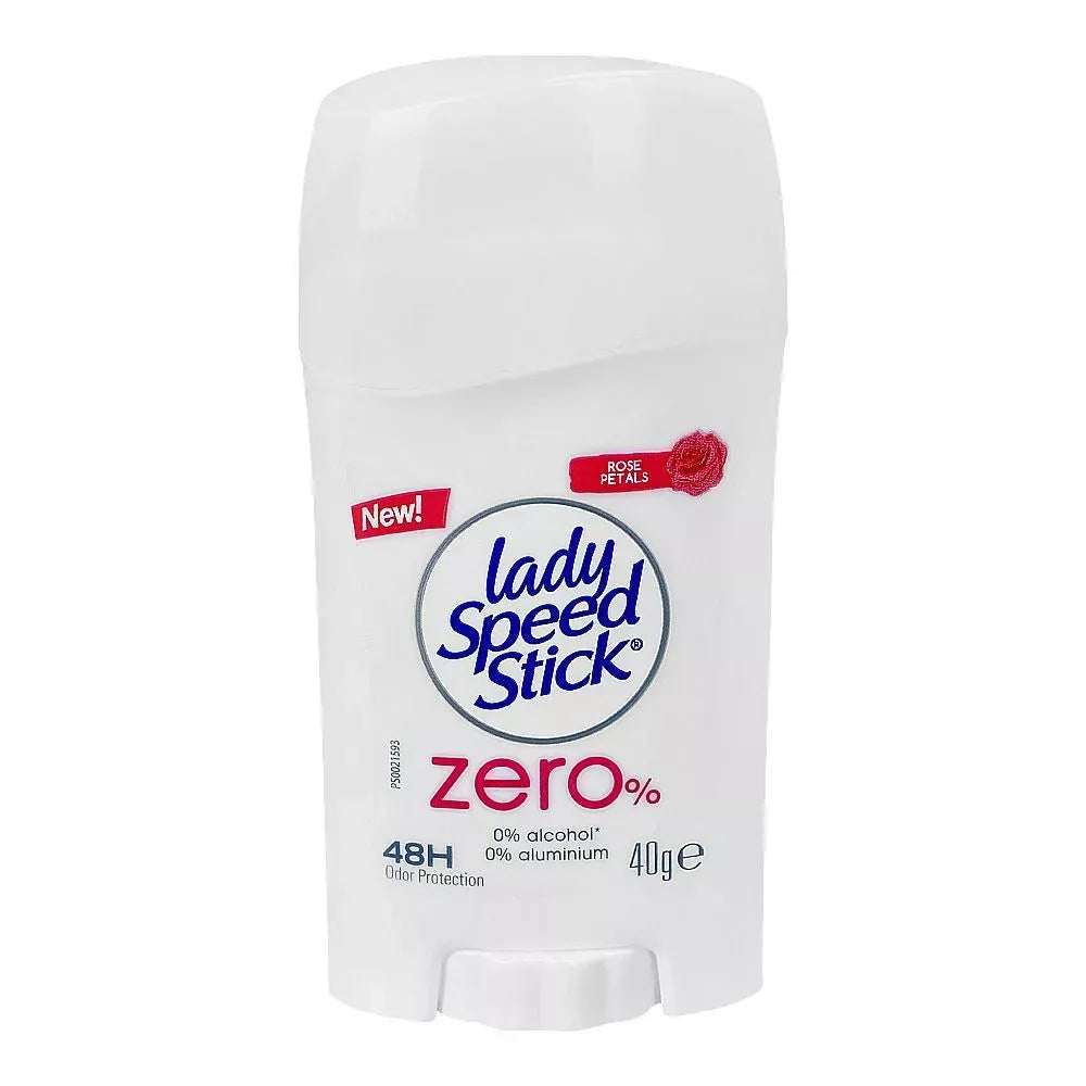 lady speed stick zero% rose petals deodorant, for women, 40g main image