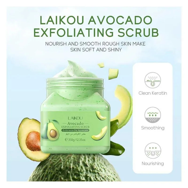 laikou avocado exfoliating body scrub, 350g, lk83502a image2