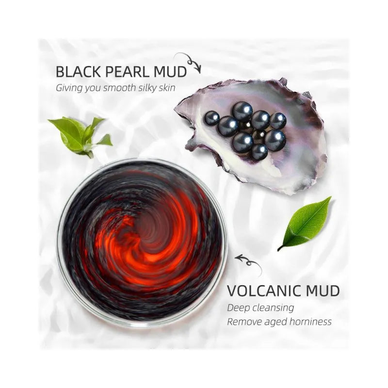 laikou black pearl mud face mask, 85g main image