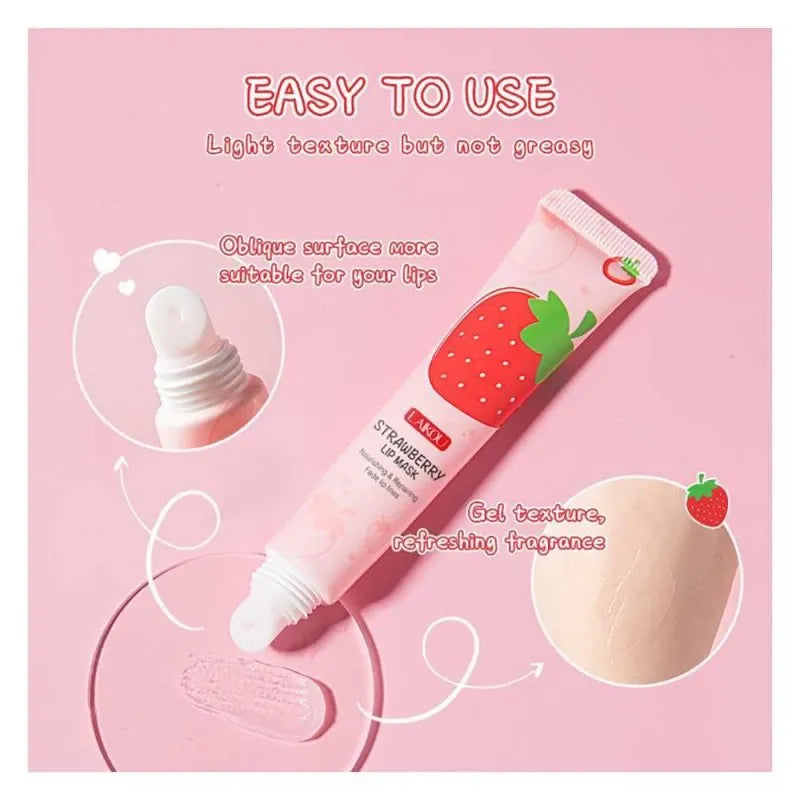 laikou strawberry nourishing & repairing lip mask, 18g image2