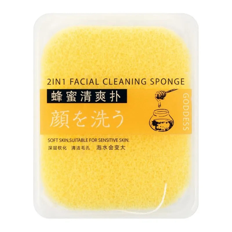 lameila goddess 2 in 1 facial cleansing sponge, 1 pack, b2162 main image