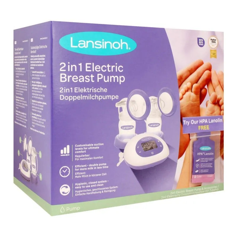 lansinoh 2 in 1 electric breast pump, de53065ct0220 image2