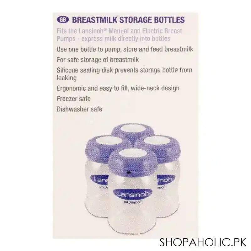 lansinoh breast milk storage bottles, 4 x 160ml, bt20417ct1116 image4