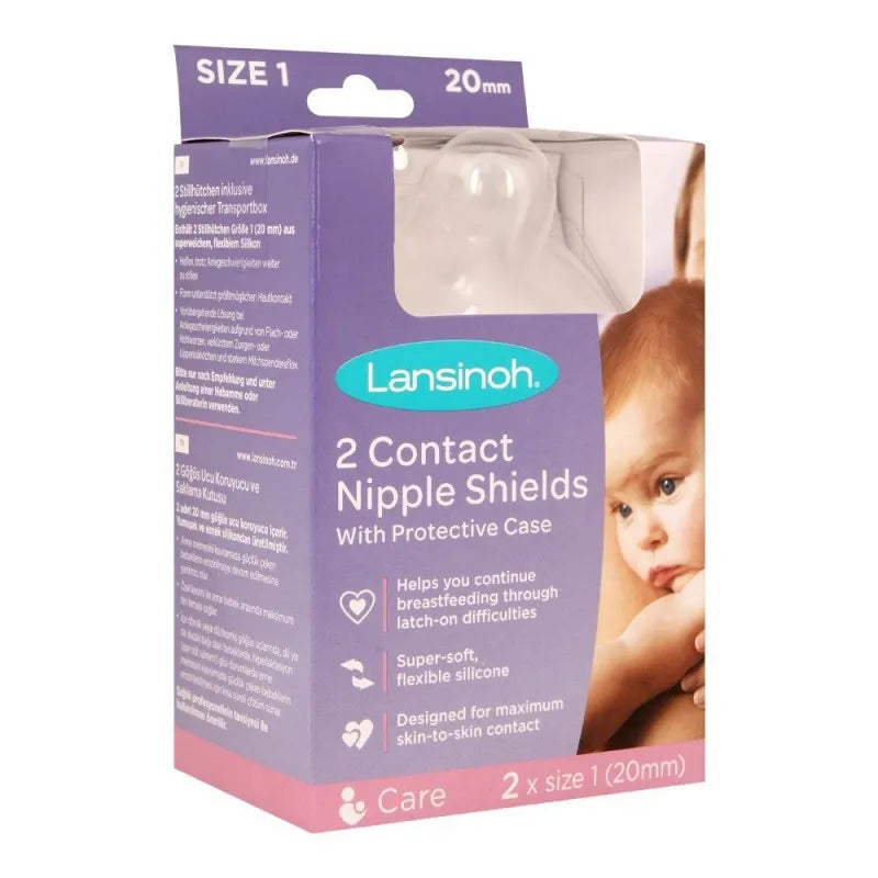 lansinoh contact nipple shields 2 pack, size 1, 20mm, cs70193ct1119 image2