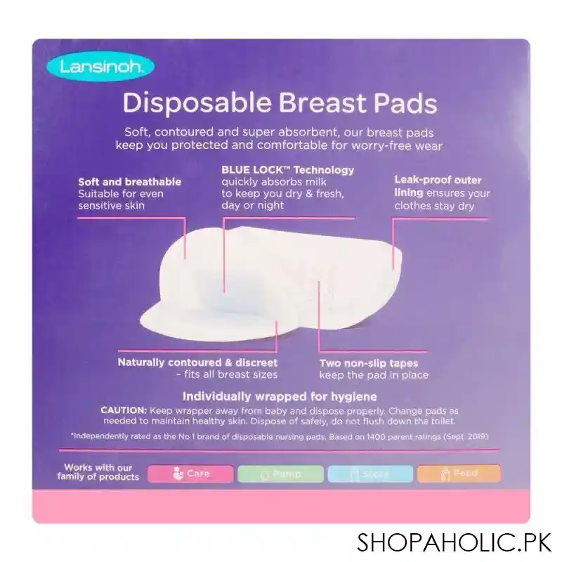 lansinoh disposable breast pads, 24 pack, dp20054ct1119 image3