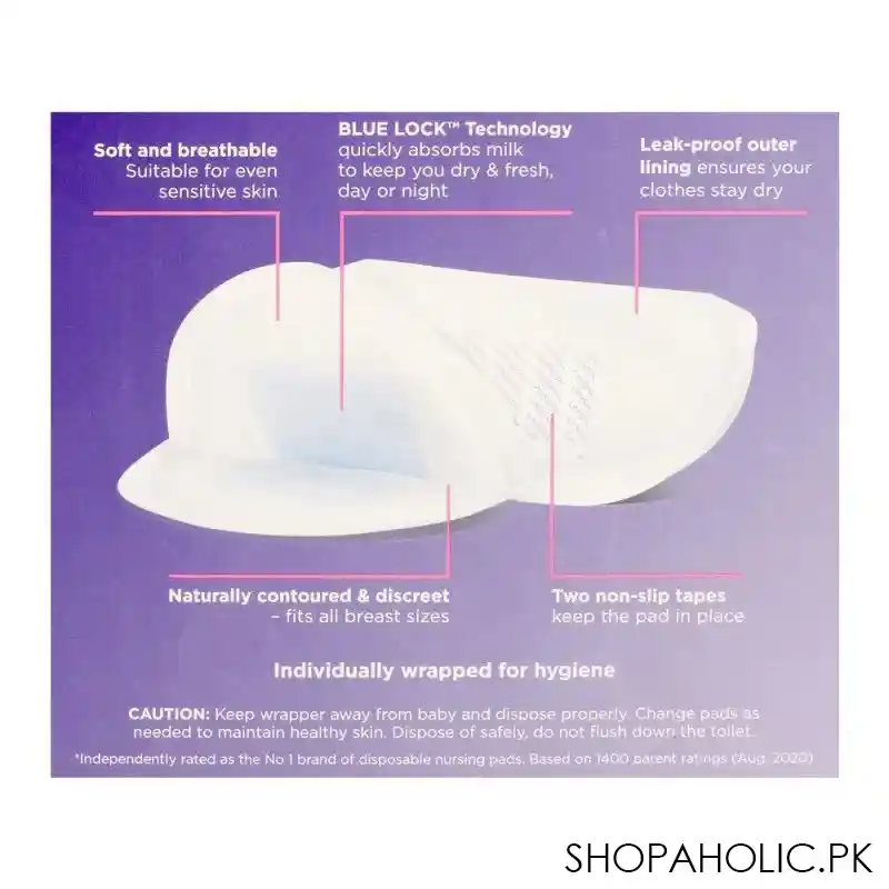 lansinoh disposable breast pads, 60 pack, dp44265ct0920 image4