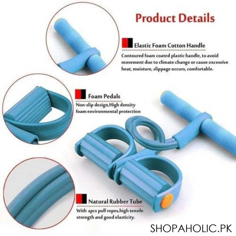 latex pedal puller rope ab exerciser for tummy trimmer image4