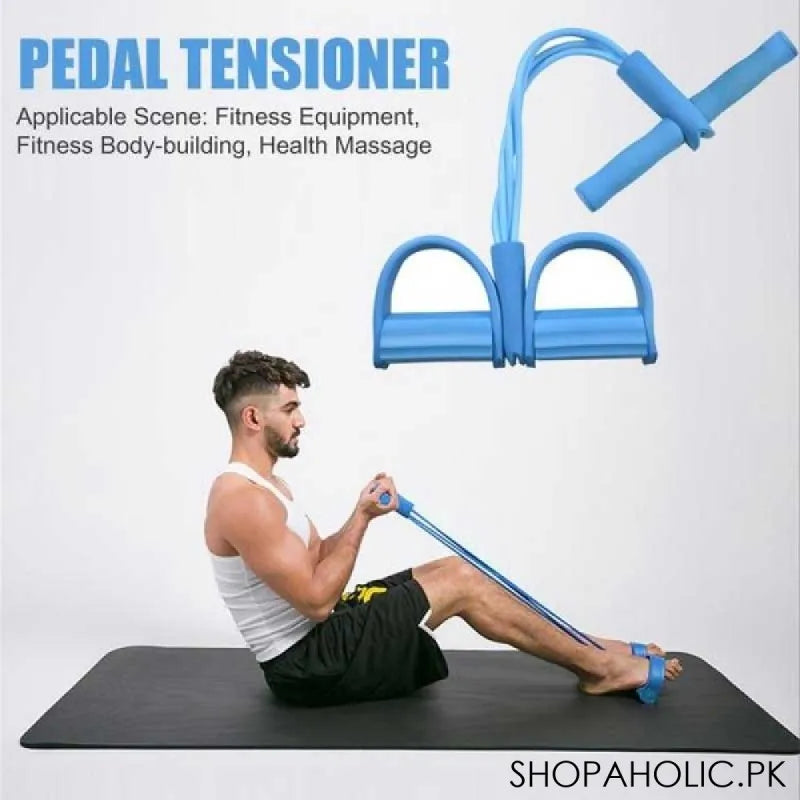 latex pedal puller rope ab exerciser for tummy trimmer image6