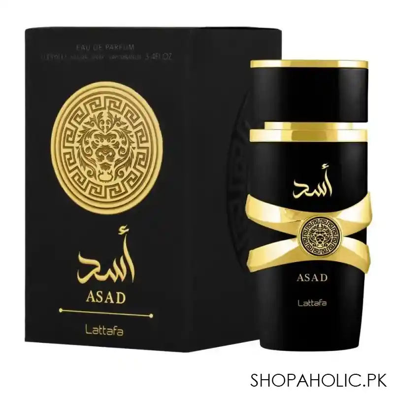 lattafa asad eau de parfum, for men, 100ml main image