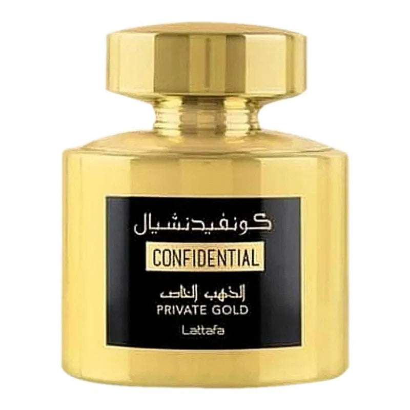 lattafa confidential private gold eau de parfum, fragrance for men & women, 100ml main image